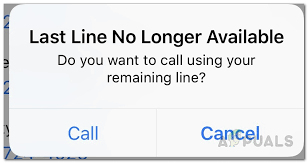 Last Line No Longer Available Error on iPhone